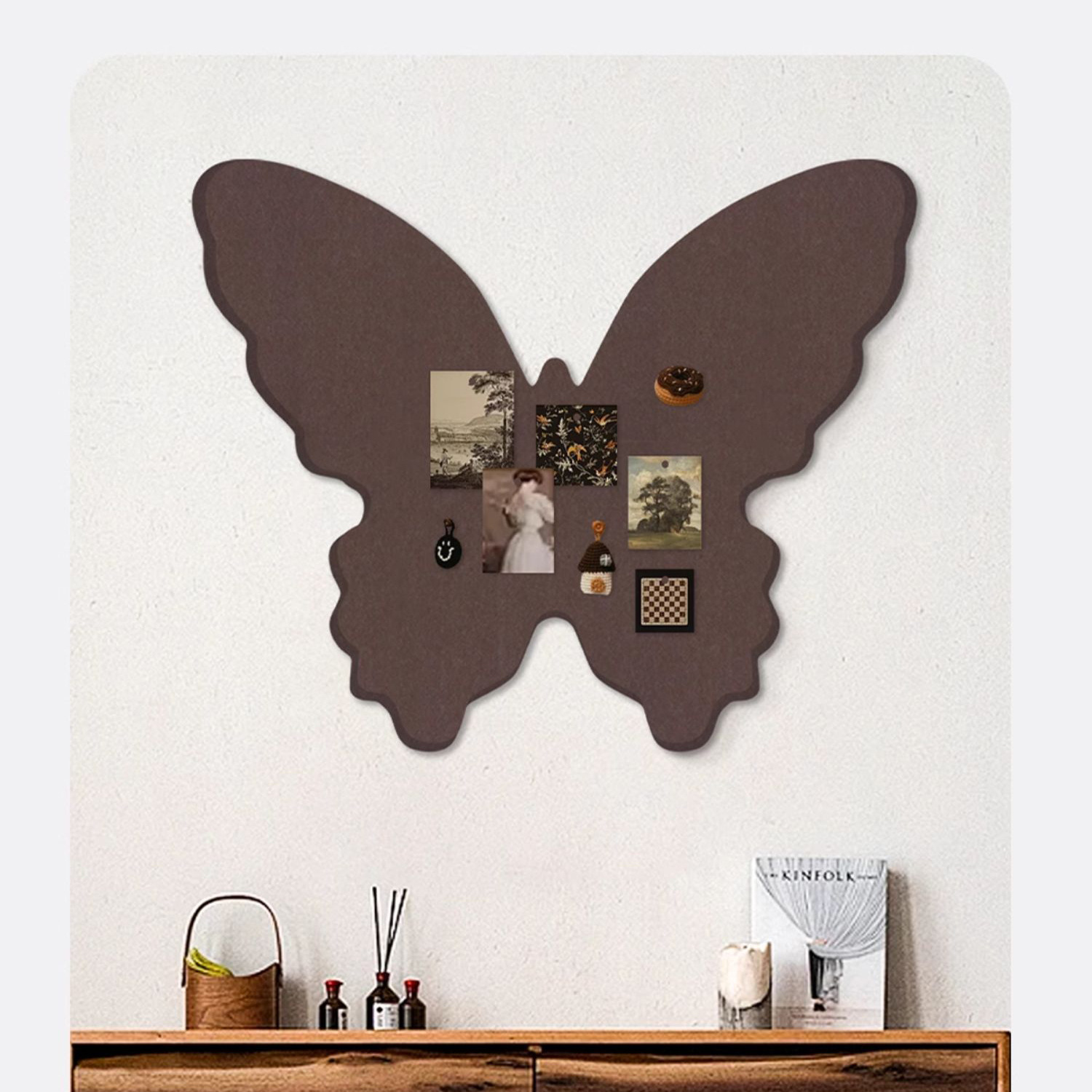 French Style Butterfly Felt Wall Stickers Bedroom Entrance Atmosphere Photo Wall Punch-free Wall Decoration Living Room Background Wall
