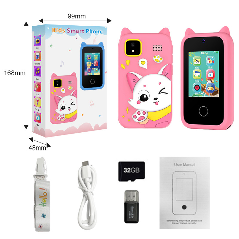 Picture of Cross-border new generation children's camera HD dual lens mobile phone touch video game dinosaur silicone case