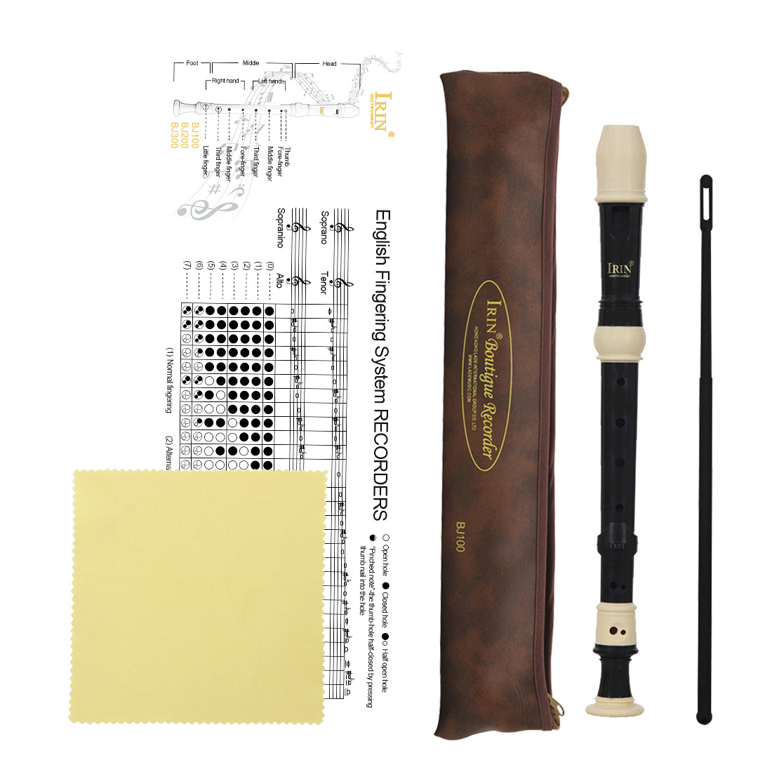 IRIN Baroque boutique clarinet English treble 8 hole clarinet children student beginner classroom flute instrument