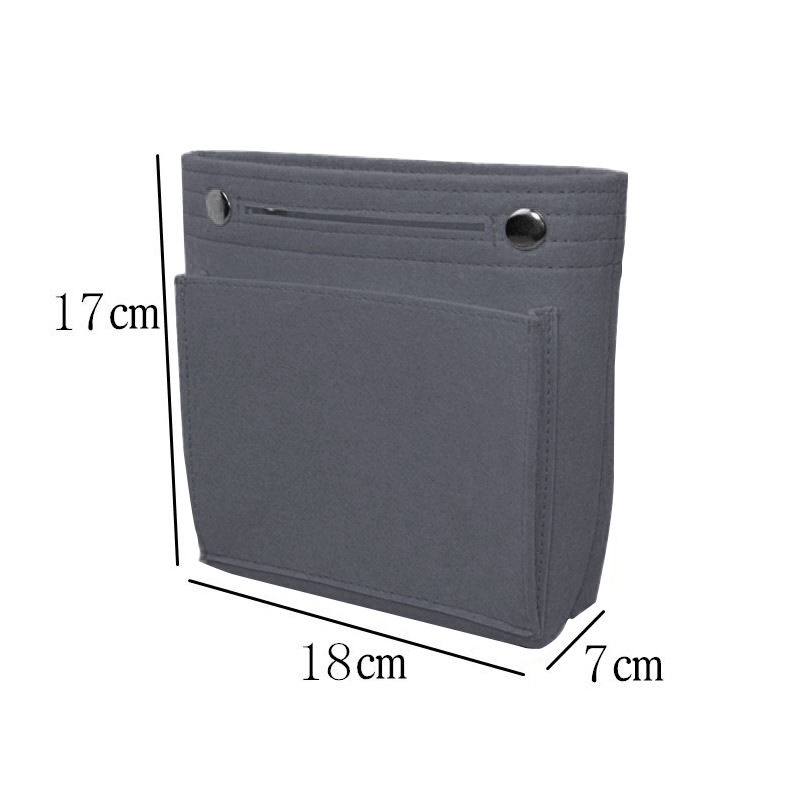 Picture of Factory wholesale felt cosmetic bag multi-functional Women's Travel liner bag large capacity felt snap storage bag