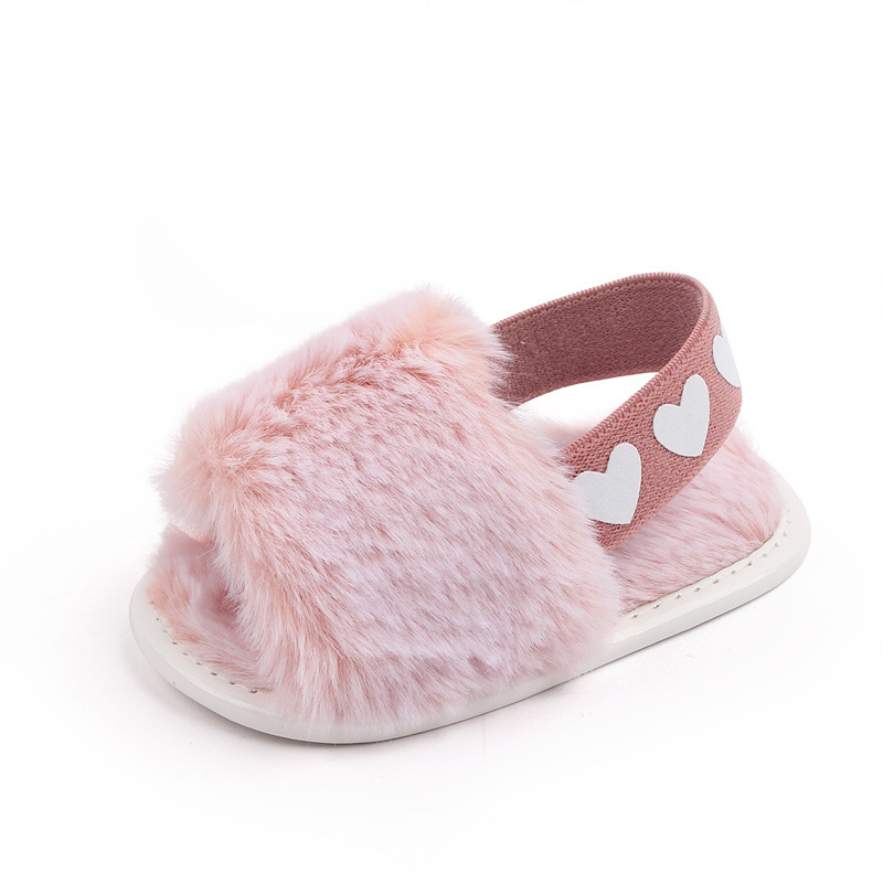 Picture of 0-1 years old elastic baby sandals fashion tie-dyed baby shoes fluffy sandals toddler shoes 2801