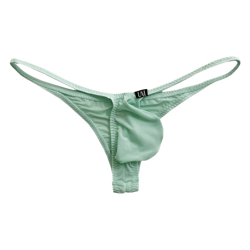 [Factory] Men's Briefs Thin Ice Silk Low Waist Half Hip Bikini Briefs 3030
