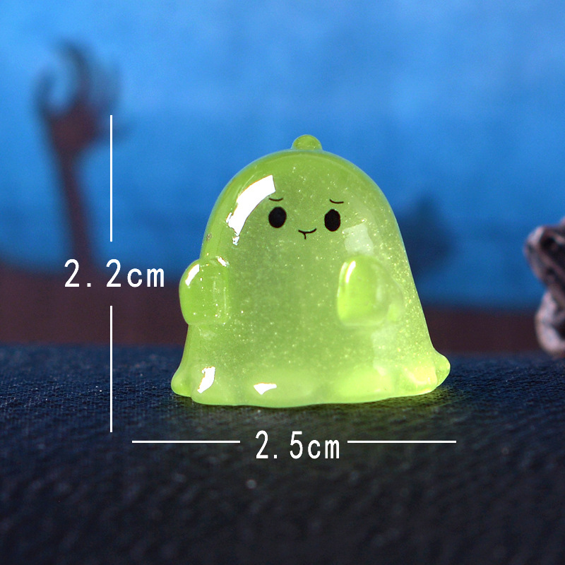 Picture of Halloween Cross-Border Cute Ghost Animal Luminous Micro Landscape Gardening Ornaments Car Central Control Decorative Accessories
