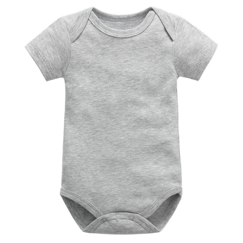 Picture of Baby Clothing Solid Color Triangle Hassel Class a Boys and Girls Solid Color Hassel Spring and Summer Baby Jumpsuit Wrap Fart Clothes