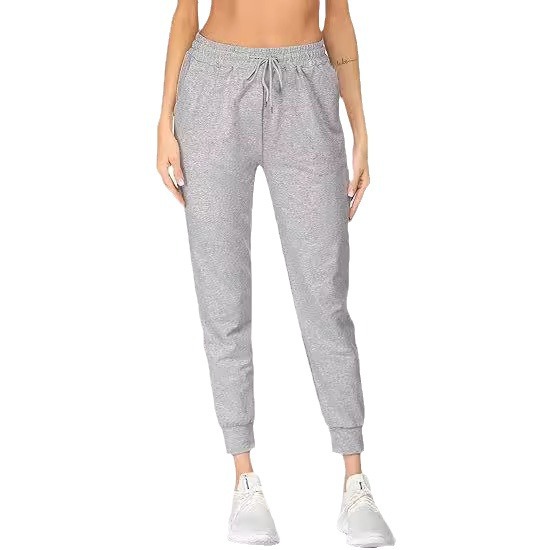 Picture of Cross-border Europe and the United States wish Amazon foreign trade women's clothing 2024 autumn and winter new solid color casual high waist fleece-lined pants