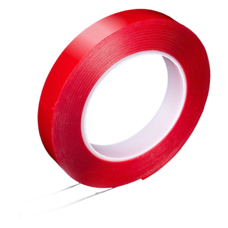 Traceless Acrylic Double-Sided Tape High Viscosity Red Film Transparent Nail Art Ornaments Fixed Acrylic Car Double-Sided Tape