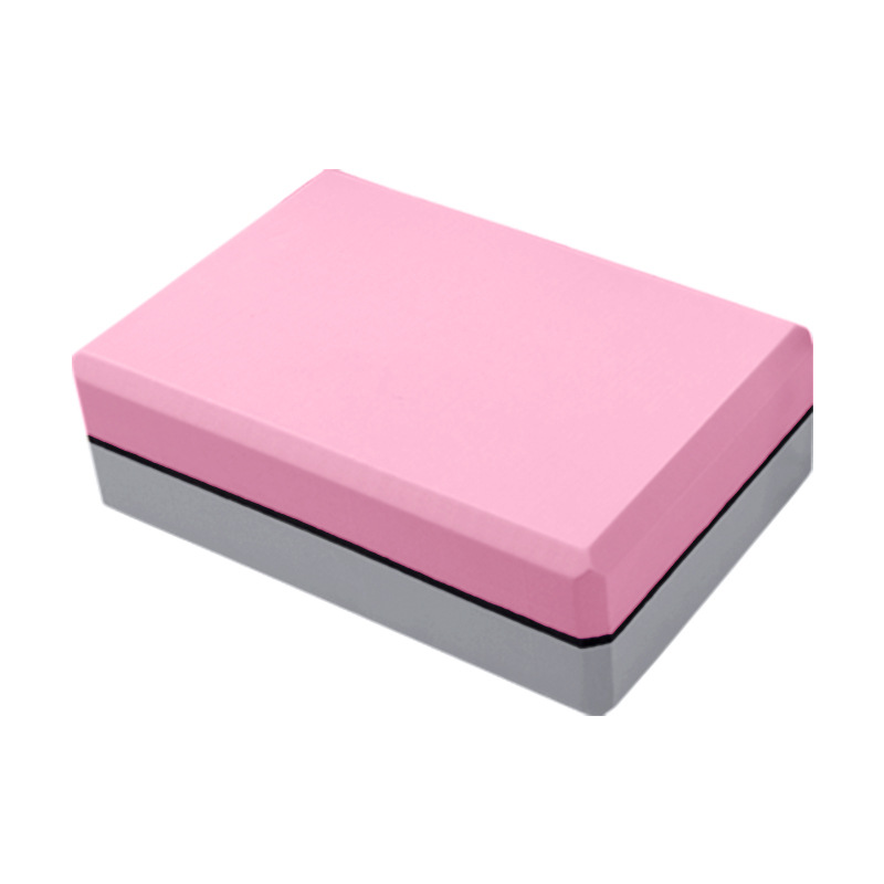 Picture of Two-color yoga brick eva thickened yoga auxiliary yoga brick foam dance brick 200g manufacturers support logo