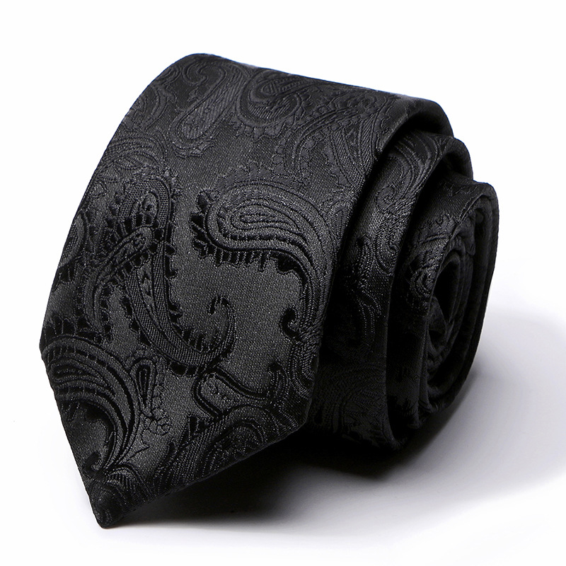 Picture of Tie spot tie polyester silk tie manufacturer 8cm business men's formal wear wedding studio tie