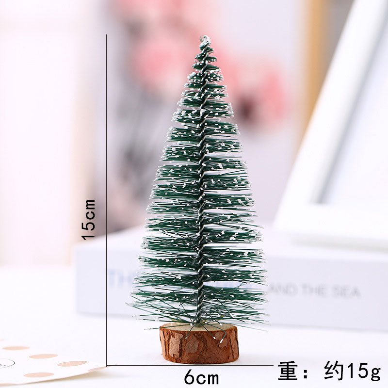 Picture of Mini Christmas tree Christmas Cedar desktop white pine needle tree window decoration Christmas gift Christmas decorations