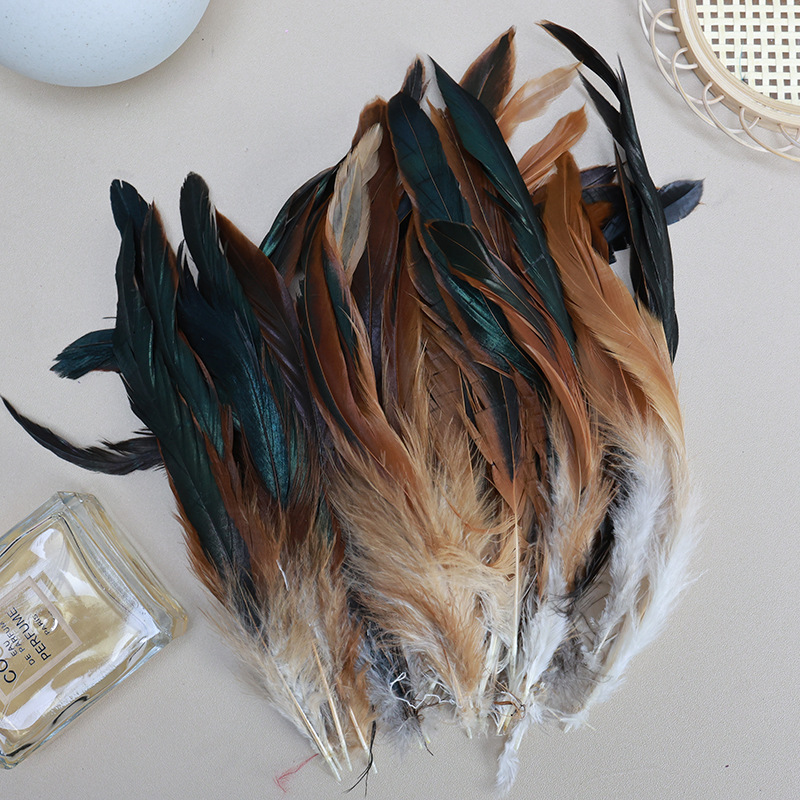 Picture of in stock 50 6-8 inch natural purple swimming feather chicken feather diy handmade accessories shooting props clothing accessories