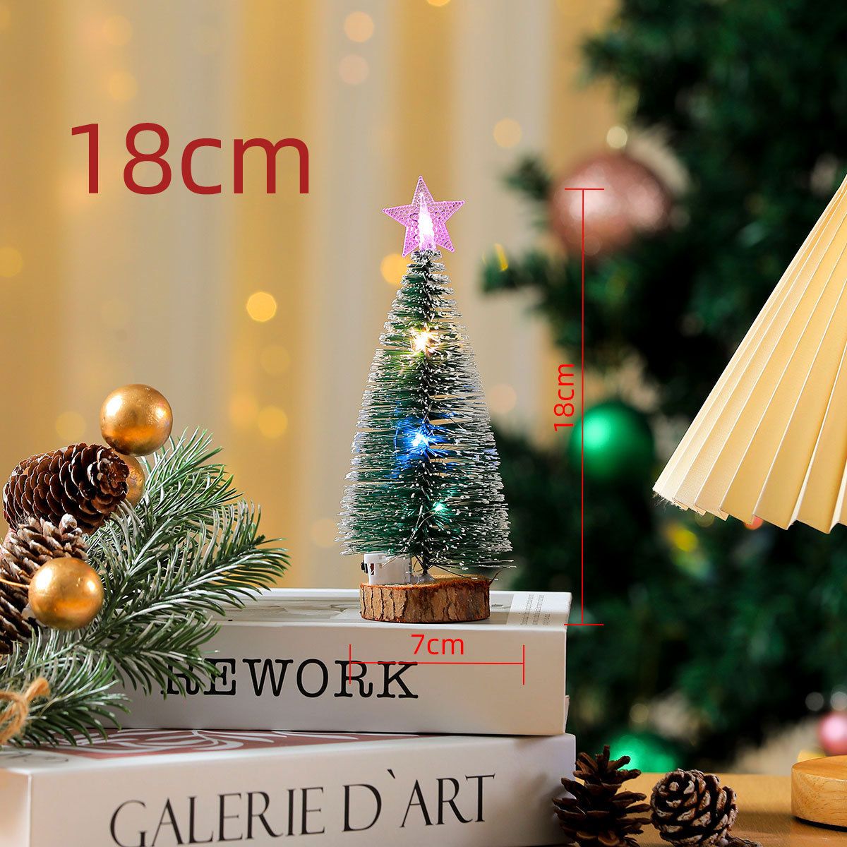 Picture of Mini Christmas tree Christmas Cedar desktop white pine needle tree window decoration Christmas gift Christmas decorations