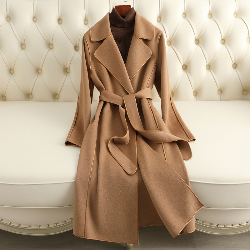 Picture of Double-Sided Cashmere Outwear for Women Mid-Length 2025 Autumn and Winter New 100% Wool Outwear Outwear for Women Wholesale