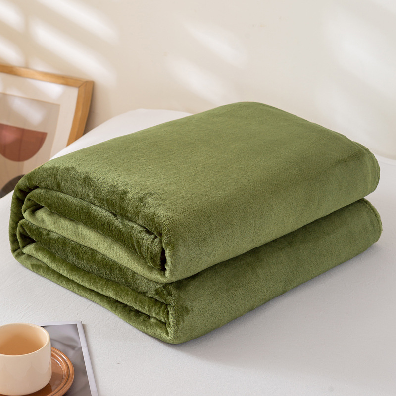 Picture of Foreign Trade Cross-Border Solid Color Flannel Blanket Summer Sofa Nap Blanket Coral Velvet Sheets Gift Blanket Wholesale