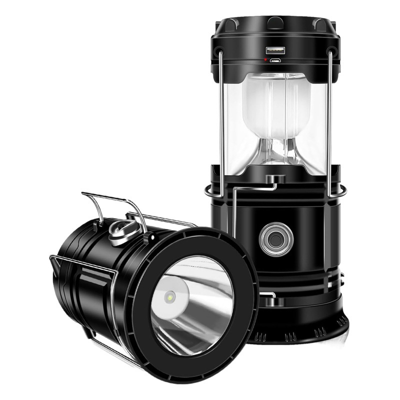 Cross-border solar camping light outdoor multifunctional camping light tent light wholesale type-c rechargeable camping light