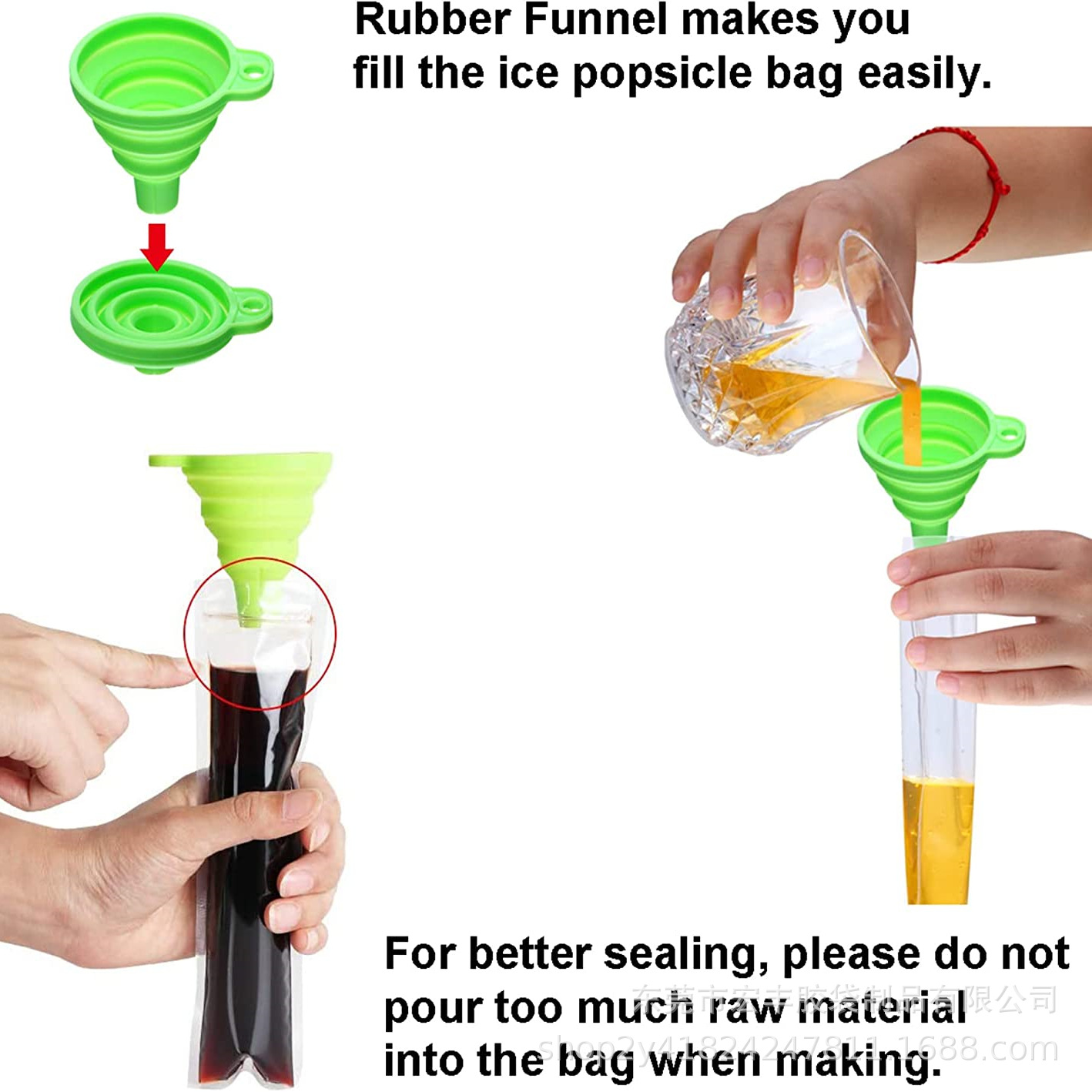 Picture of In Stock 100 Sets DIY Leak-Proof Popsicle Bags Amazon Household Use DIY Popsicle Packaging Bags Sealed