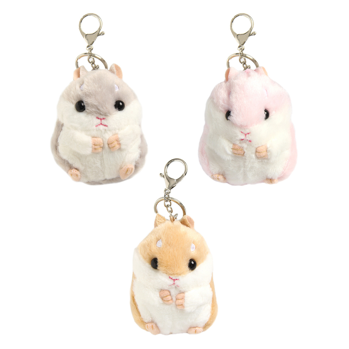 Cross-Border New Cute Plush Hamster Bag Keychain Pendant Cartoon Plush Doll Doll Jewelry Accessories