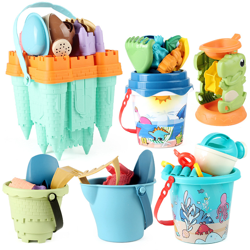 Picture of Children's Summer Beach Toy Sand Digging Shovel Beach Castle Hourglass Beach Toy Full Set Sand Digging Water Toy