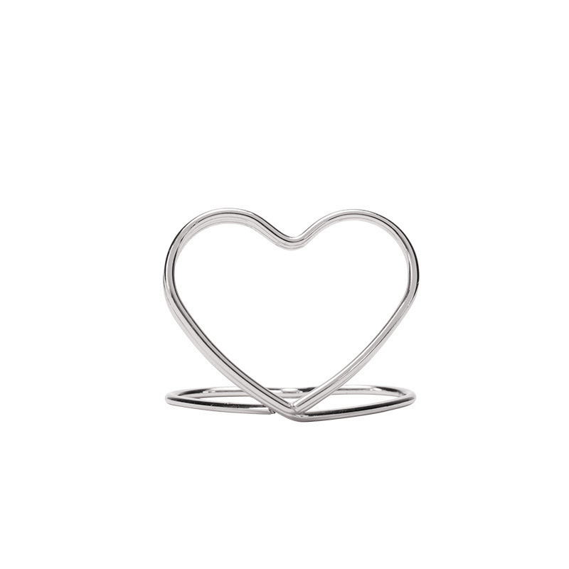 Picture of Spot double love note clip triangle business card clip desktop message clip heart-shaped photo clip hotel seat clip