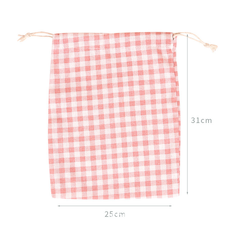Picture of Printed cotton drawstring bag small bag home travel sundries storage bag Christmas gift packaging bag in stock