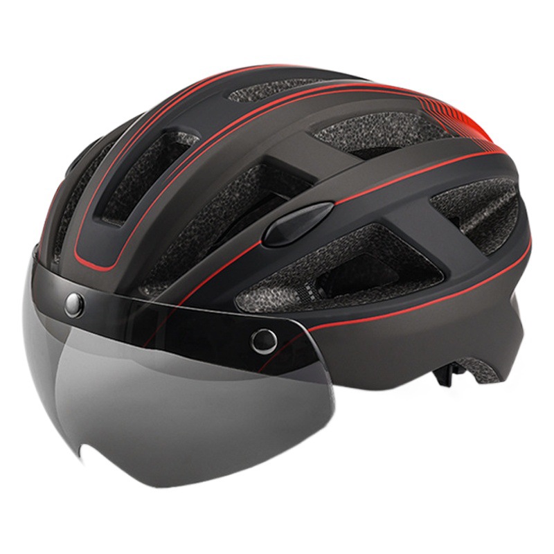 Cross-border new magnetic suction goggles bicycle helmet breathable adult sports road mountain bike helmet