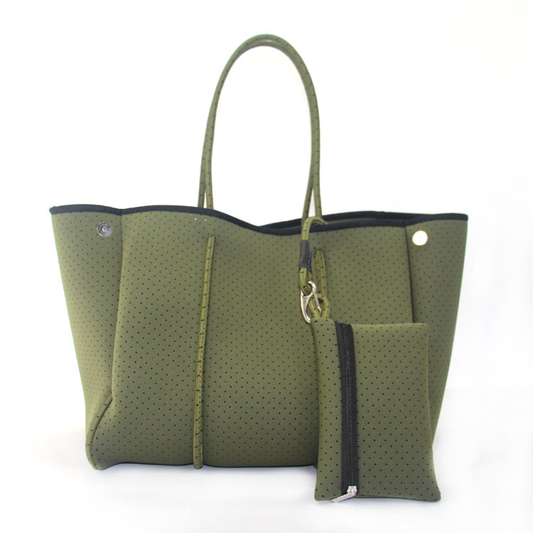 Picture of Diving Material Perforated Beach Bag European and American Fashion Portable Shoulder Strap Mother Bag Outdoor Casual Bag Portable Women's Bag for Women
