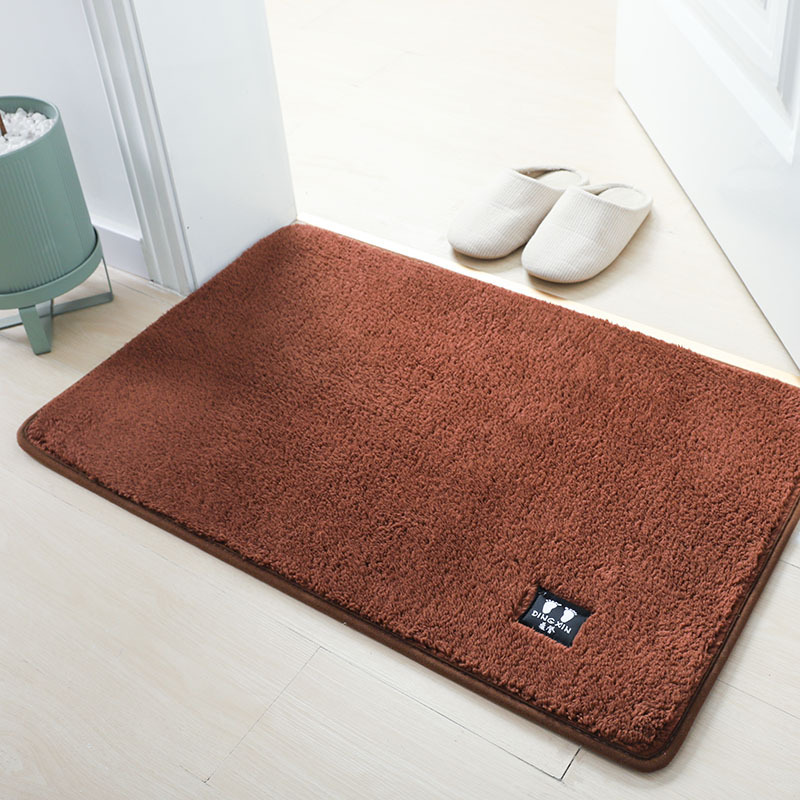 Picture of Toilet Floor Mat Door Absorbent Dirty-Resistant Bathroom Anti-Slip Mat Thickened Plush Toilet Door Mat Machine Washable