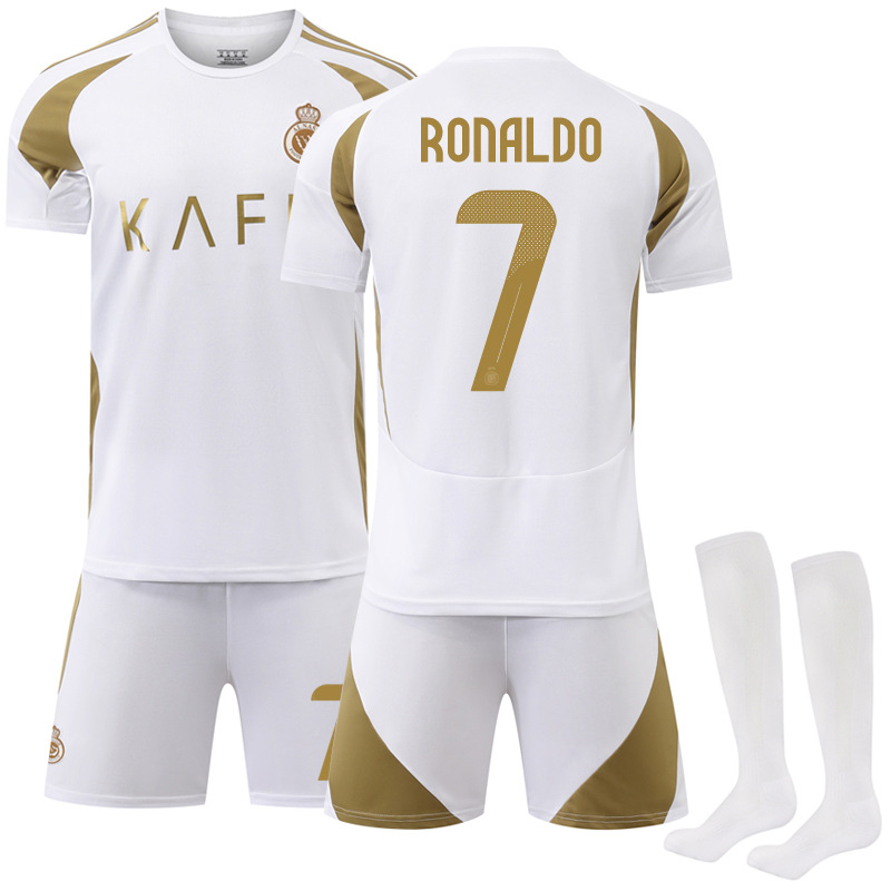 Picture of 2425 Riyadh Victory 2 Away New No.7 Ronaldo Football Uniform suit Saudi League White Jersey Children