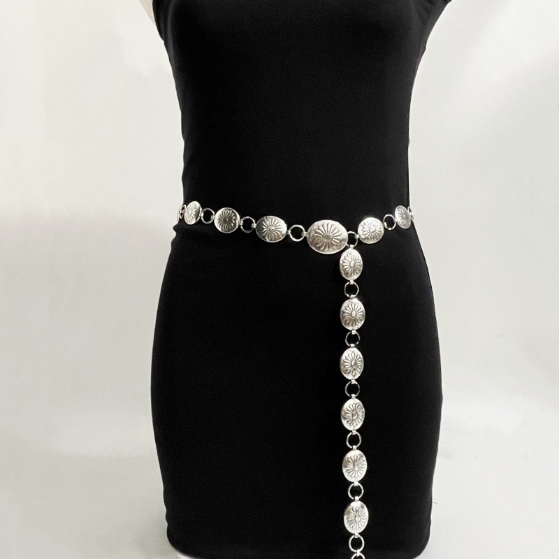 European and American cross-border jewelry retro all-Match pattern waist chain female dress accessories Amazon hot sale in stock wholesale