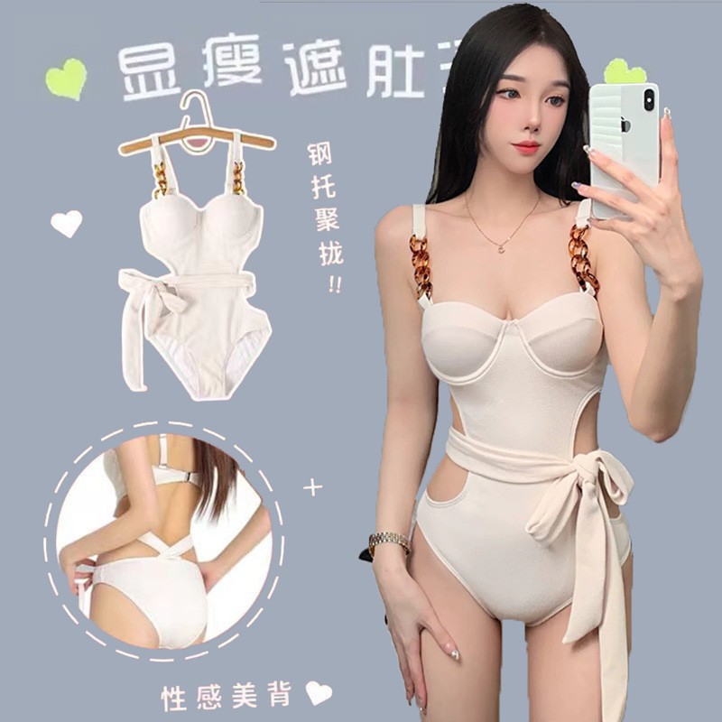 Hot Girls Sexy Swimsuit Women's 2025 New High-end Slim Belly Covering Internet Popular Style Seaside Vacation Hot Spring Swimsuit