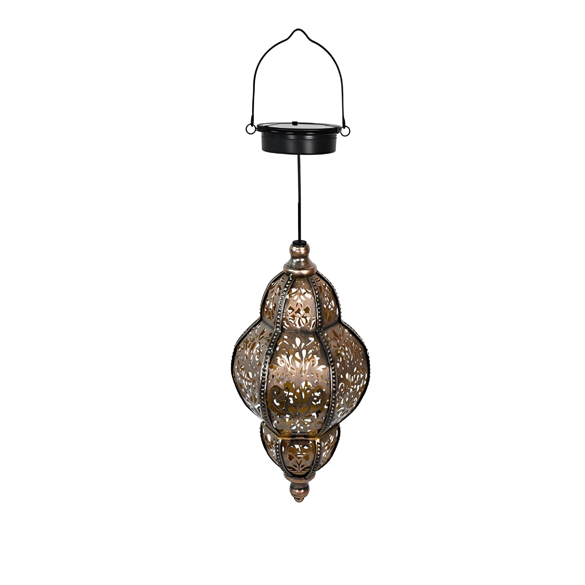 Picture of Cross-border European Iron Lanterns, Solar Lights, Moroccan Hanging Tree Chandeliers, Decorative Atmosphere, Garden Garden Lights, Outdoor