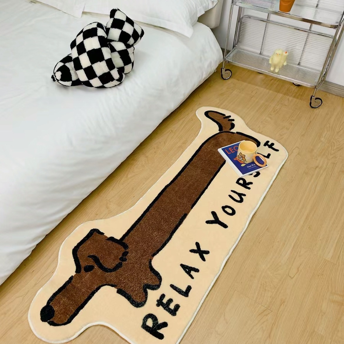Cute Dachshund recommend Alien Cashmere Cartoon Bedside Blanket Home Decoration Living Room Balcony Bedroom Bedside Blanket