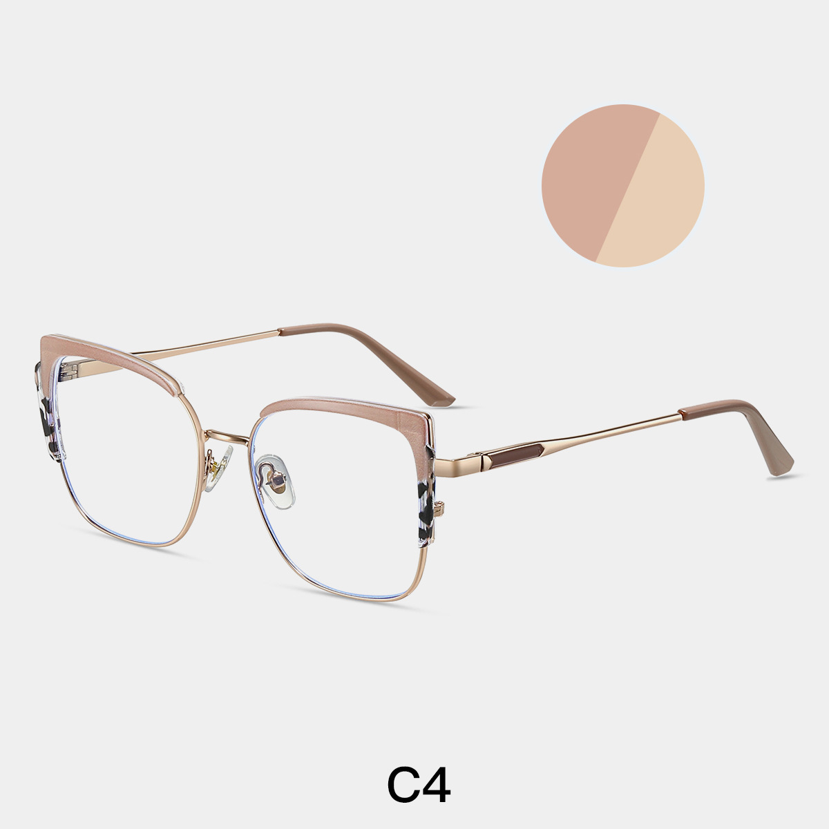 Picture of 87327TR90 Metal Glasses Frame Square Glasses Frame Anti-blue Glasses Frame Ins Trendy Hot Selling Glasses Frame