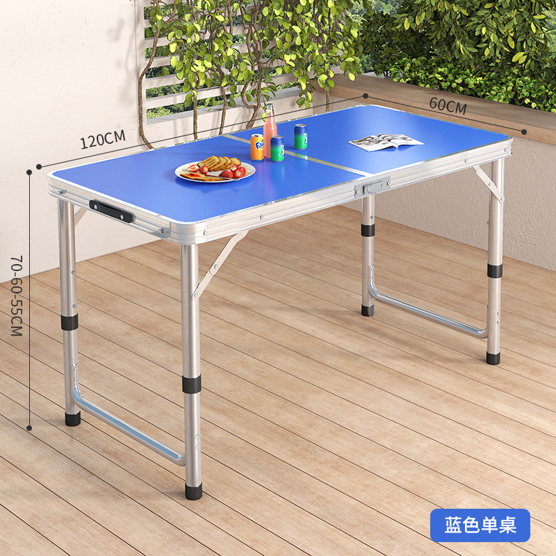 Picture of Outdoor Table Portable Aluminum Alloy Foldable Dining Table Folding Table and Chair Picnic Small Table Stall Table Round Square Tube Table