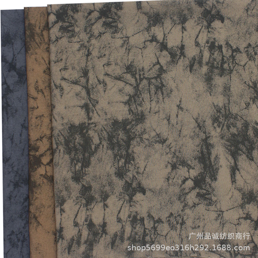 New velvet printing gradient ink chiffon printed fabric spring and summer men's women's shirt pants printed fabric