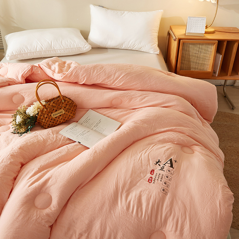Picture of Class A Raw Cotton Soybean Quilt Thickened Summer Quilt Winter Quilt Summer Cool Quilt Air Conditioning Quilt Spring and Autumn Quilt Student Quilt Gift Quilt