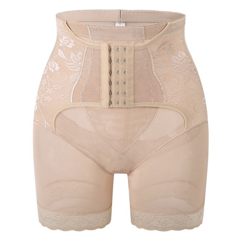 New Six-Breasted Mid-Waist Boxer Tummy Control Pants, Thin Body-Shaping Buttocks Lifting Waistband, Large Size Postpartum Body-Shaping Underwear