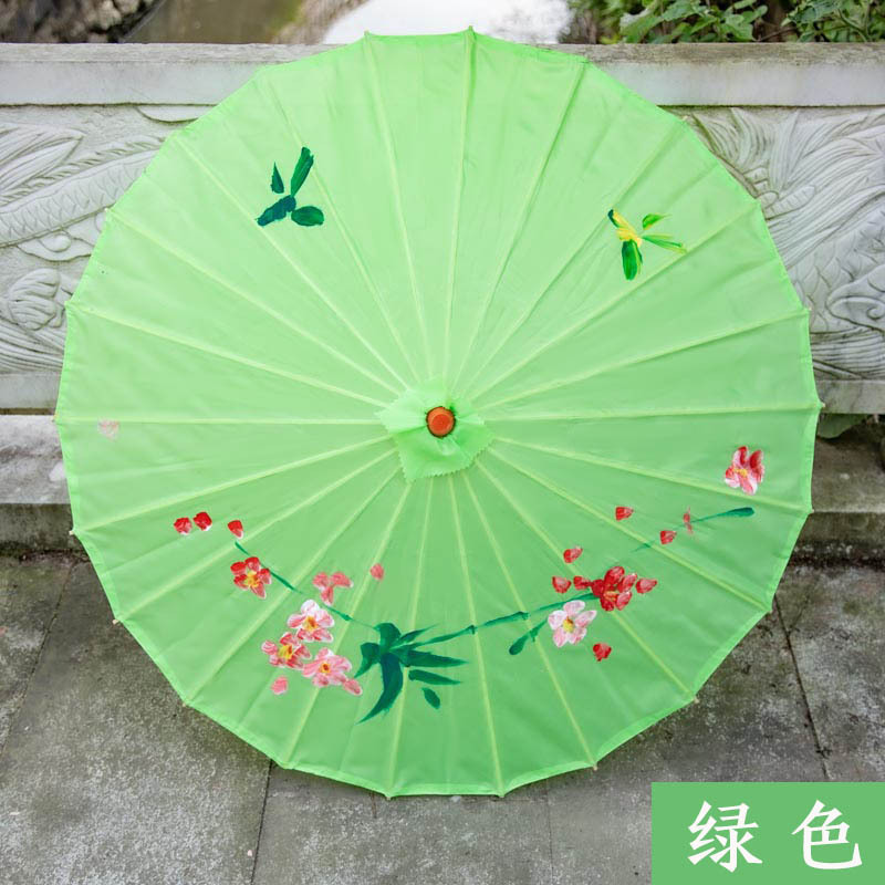 Picture of Classical Craft Umbrella Silk Cloth Outdoor Ceiling Decorative Oil Paper Umbrella Catwalk Dance Props COS Chinese Style Cheongsam Umbrella