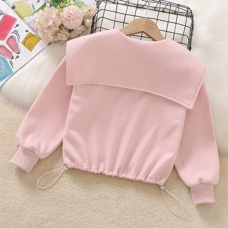 Picture of Girls' Autumn Clothing Academy Style Top New Fashion Korean Style Middle and Big Kids Doll Collar Clothes Girls' Spring and Autumn Sweatshirt