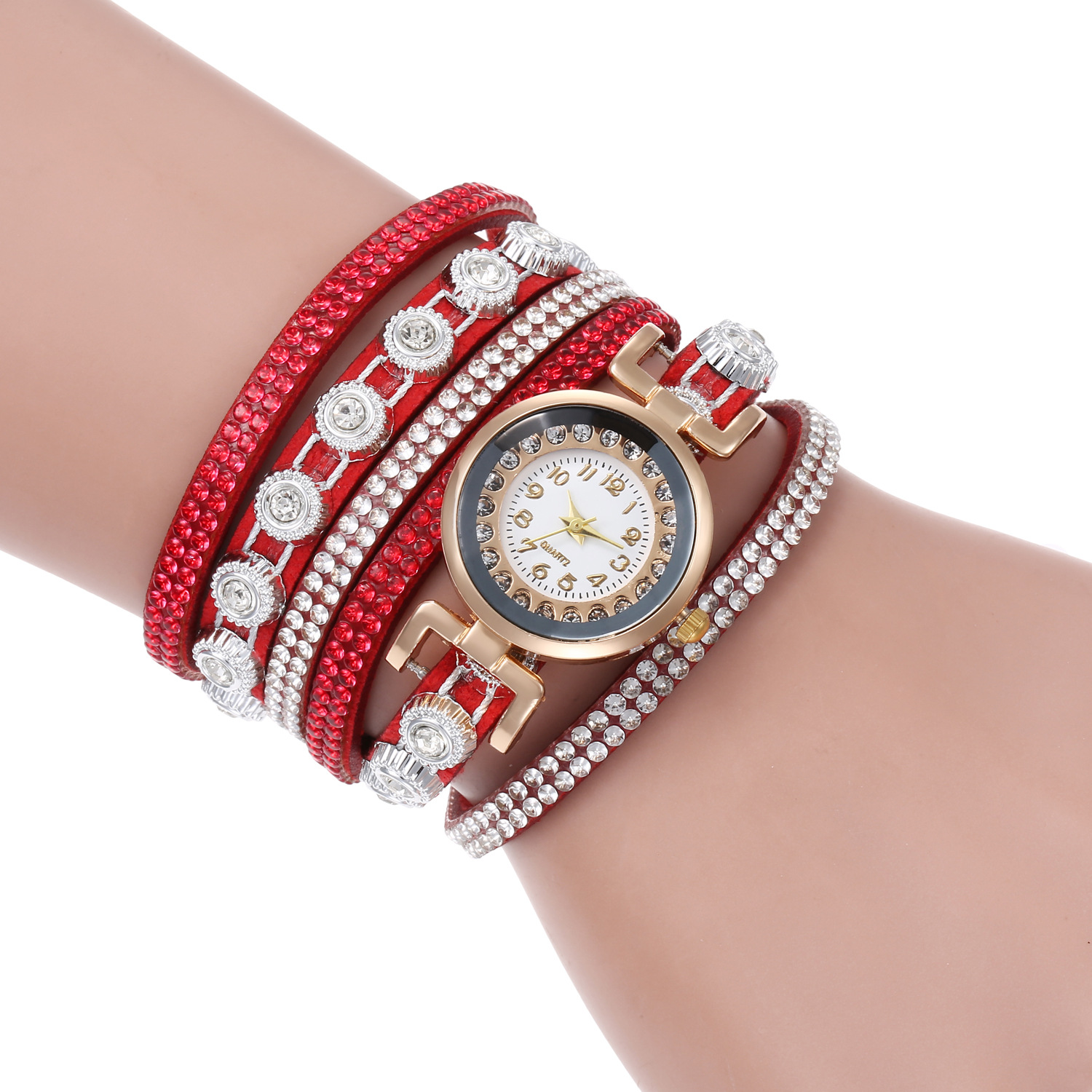 Wish New Winding Strap Fashion Casual Small Round Watch Simple Fashion Casual Women's Watch Wholesale