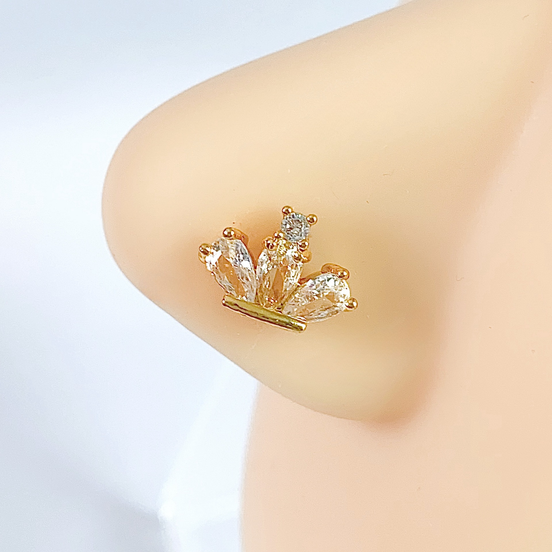 Picture of Cross-border nose nose nail water drop crown heart-shaped copper inlaid zircon European and American fashion high-end jewelry