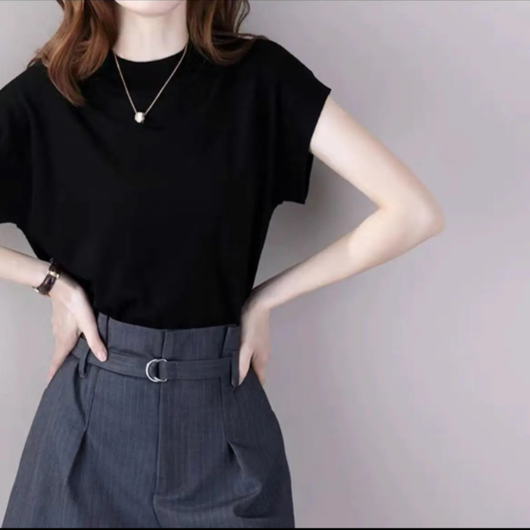 Picture of Feifei Sleeve T-shirt Women's Short Sleeve 2025 New Design Sense Niche Fashionable Slimming European Style Crewneck Top for Women