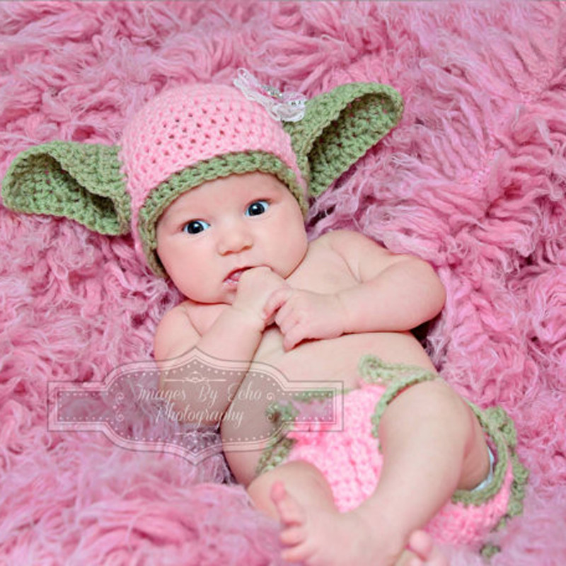 Picture of Star Wars Wisdom Old Man Master Yoda Baby Hand Woven Photo Suit Newborn One Hundred Days Photo Suit
