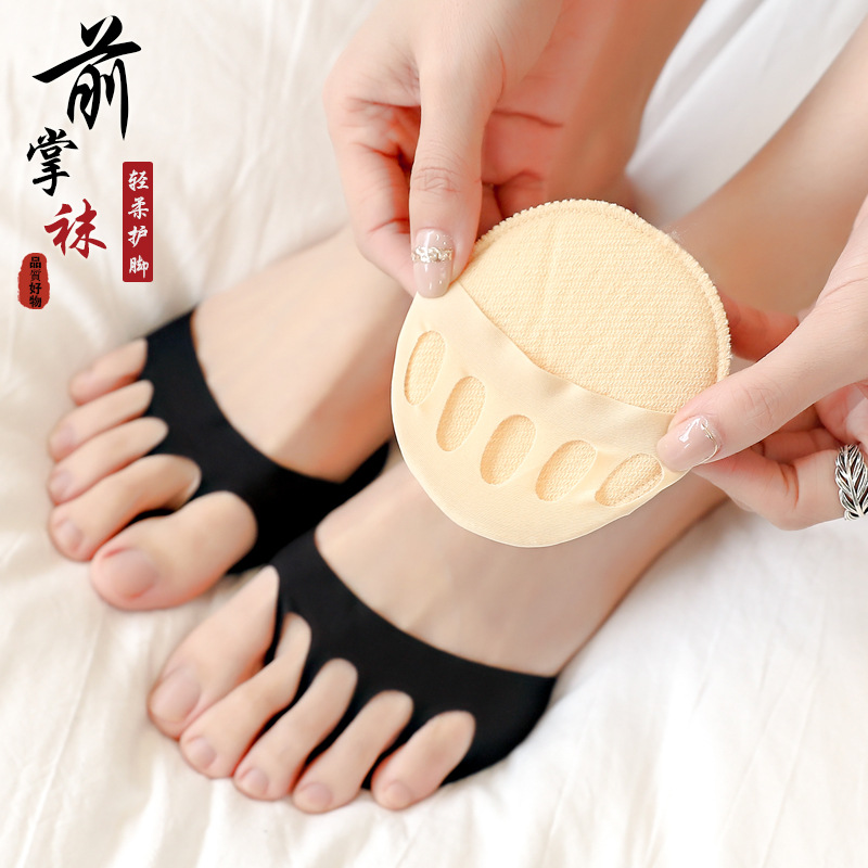 Picture of Foot Five Finger Socks Children Summer Thin Forefoot Half Toe Socks Cotton Socks Bottom Invisible High Heels Socks Wholesale