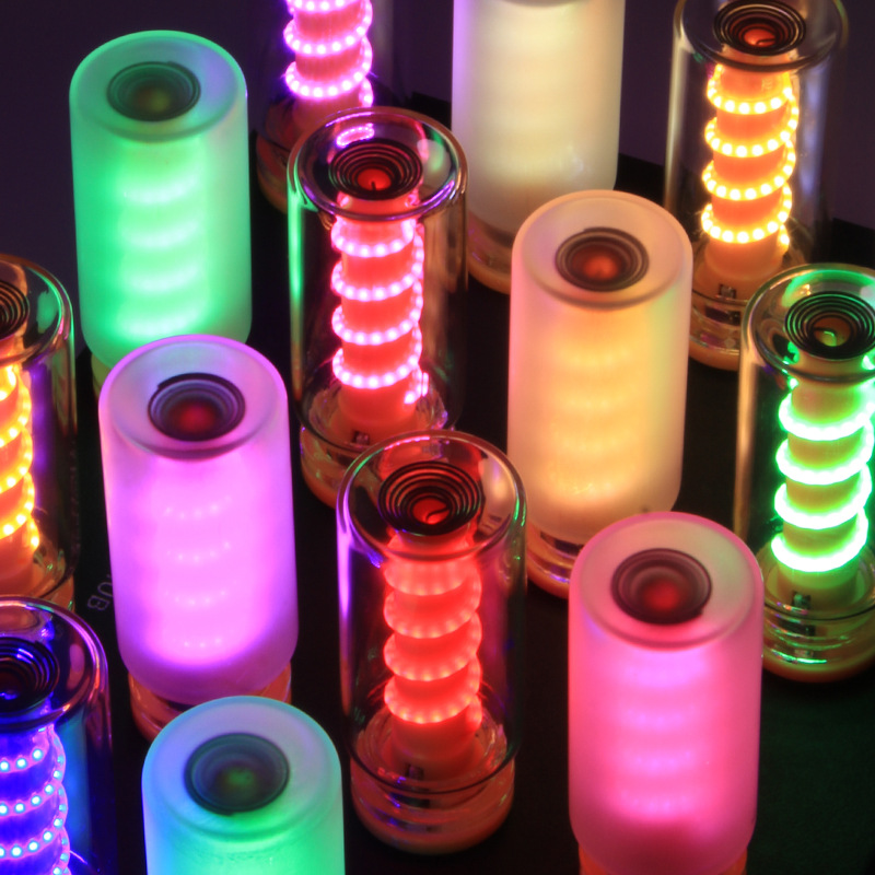 RX9003 Transparent Touch USB Night Light Bedside Sleeping Light Carry-on Multicolor LED Atmosphere Light on Beat