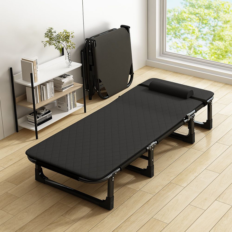 Folding Bed Single Bed Home Simple Nap Bed Office Adult Nap Camp Bed Portable Multi-Functional Recliner