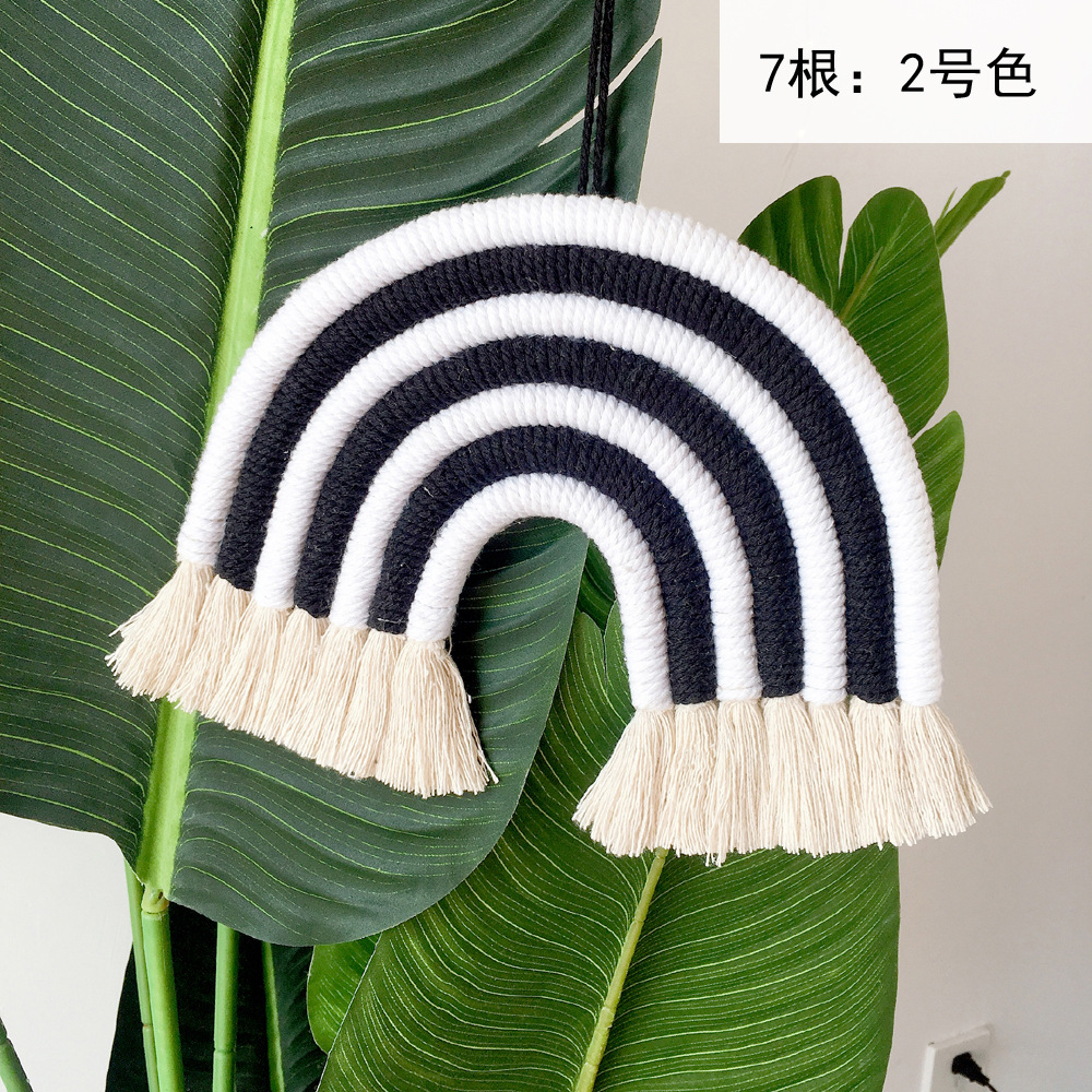 Picture of Rainbow Decoration Ins Unicorn Pendant Home Kidsren's Room Decoration Pendant Hand-Woven Rainbow Pendant Wall Decoration