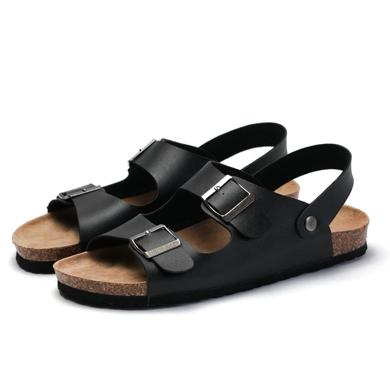 Picture of Foreign Trade Slippers Men's Summer Fashionable Flip-Flops Men's Cork Beach Korean Style Clip Foot Couple's Leather Sandals and Slippers Women's Summer