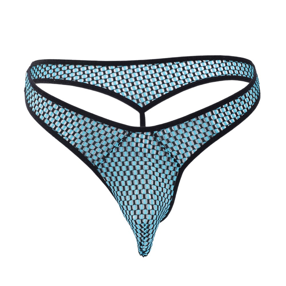 Mesh Men's Underwear Transparent Breathable Sexy Men's Thong U Convex Hollow Large Mesh Men's Sexy Underwear
