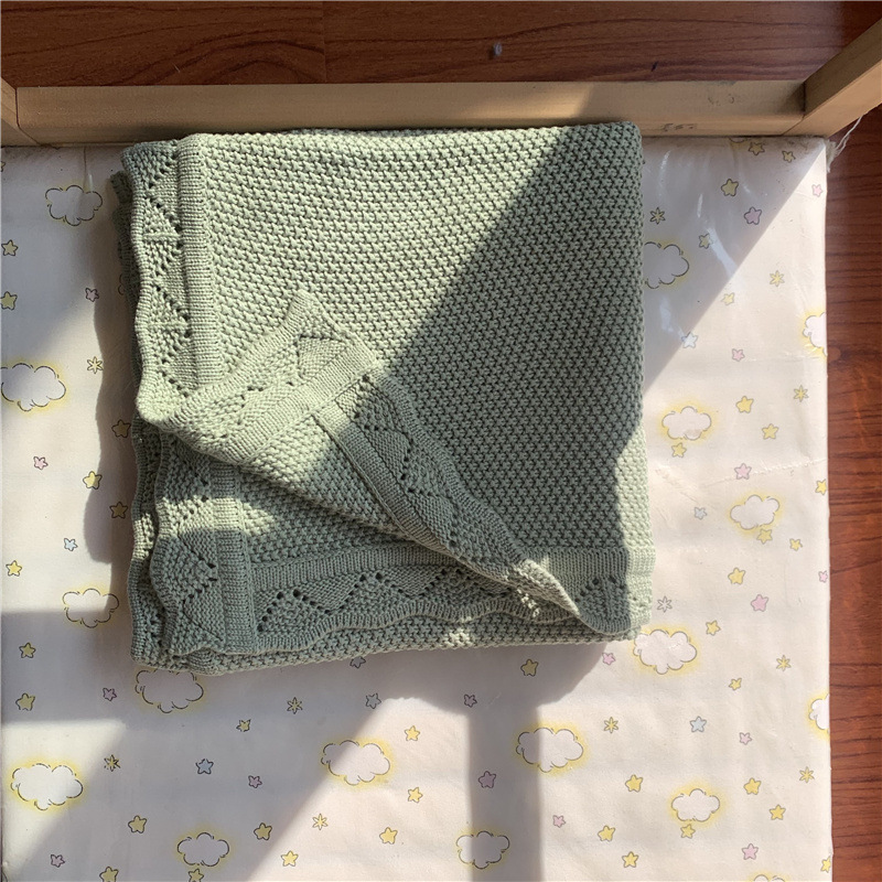 Picture of INS Foreign Trade Norway Nordic Baby Cotton Knitted Blanket Baby Blanket Push Car Blanket Baby Blanket Line Blanket