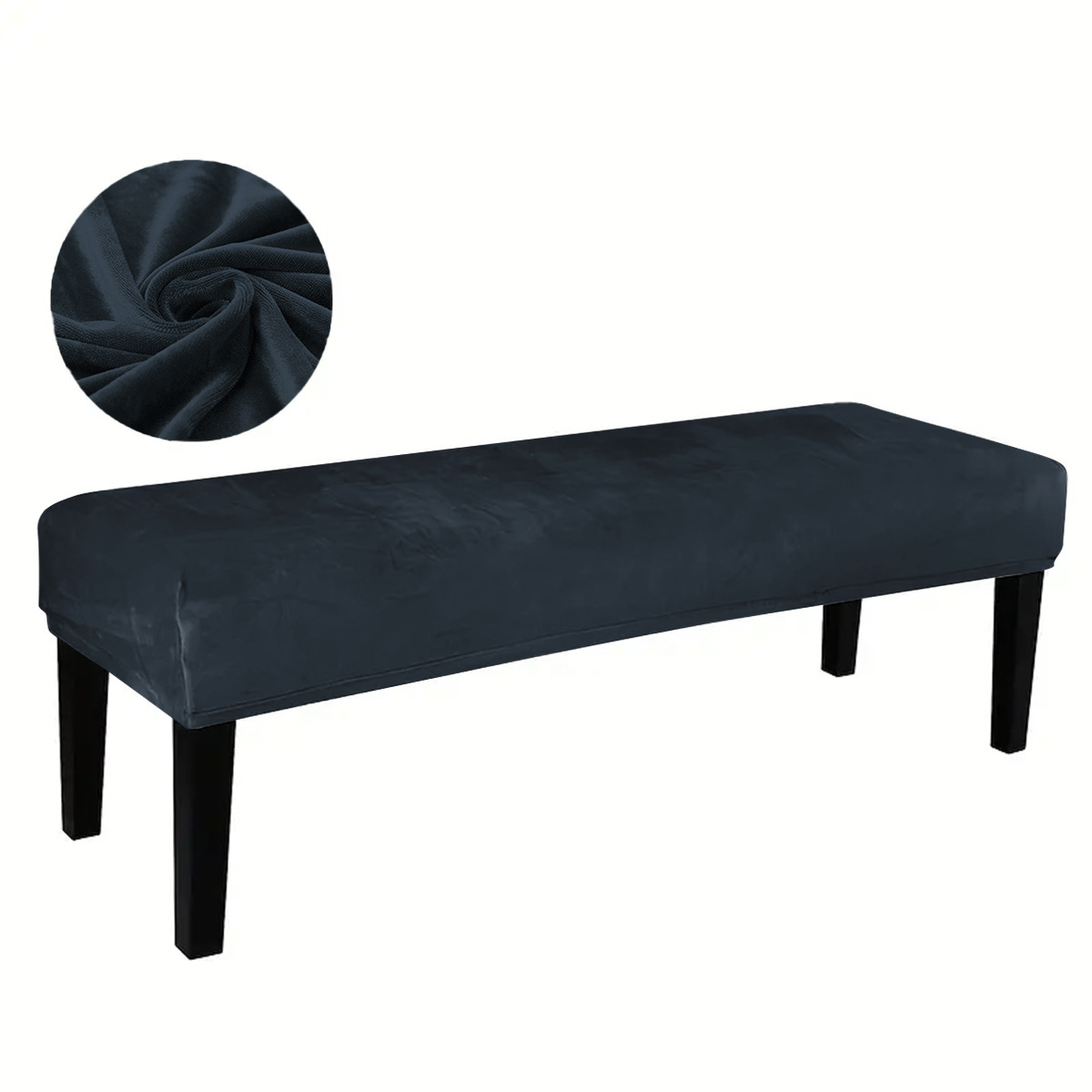 Picture of Cross-border silver fox velvet long stool cover with rope elastic all-inclusive stool cover dust-proof cross-border bench chair cover manufacturers wholesale
